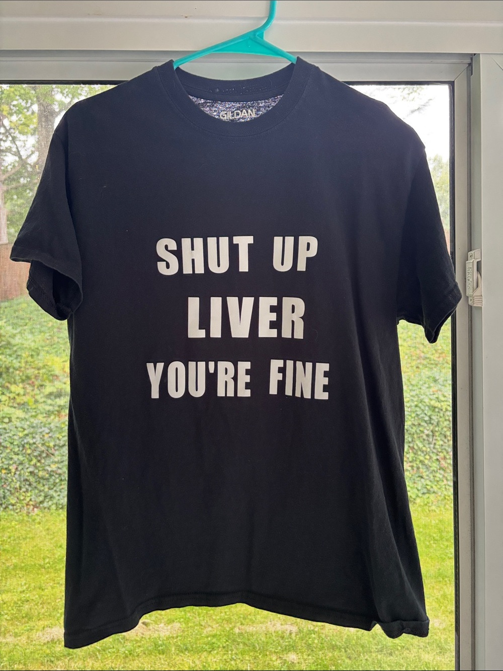 Gildan Black T‑Shirt with White